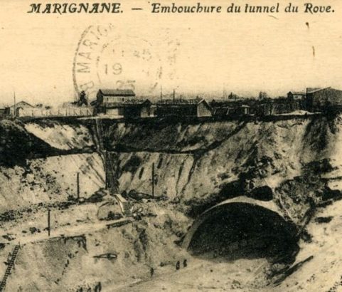 Construction du canal et du tunnel - Archives Ville de Marignane
